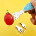 thumbnail image 4 of 2Pcs Toddler Utensils Cute Toddler Feeding Spoon And Fork Set Innovative VH8S, 4 of 9
