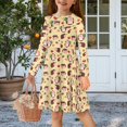 thumbnail image 2 of DISNIMO Hedgehog Mushroom Dresses for Girls 11-12 Years Old Girls Midi Dress for Girls Dress Kids Long Sleeve Skater Dress Girls Casual Collared Dress for Dress Child Swing Dress for Children, 2 of 7