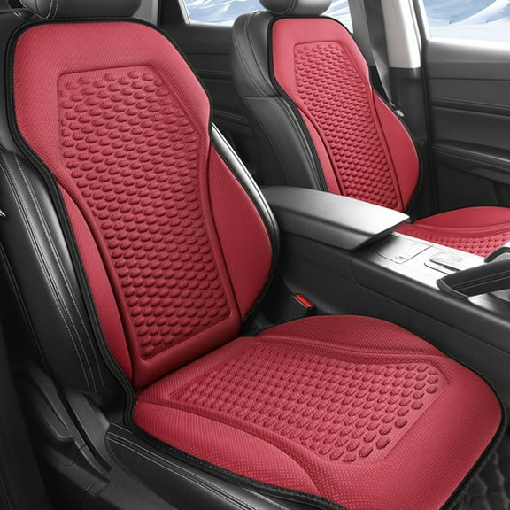 Hxlamzoo Cool Silk Car Seat Cushion One-Piece with Raised Points Design, Suspension Pressure Relief and Chill Silk Fiber for Sedan Office Home Use, Long Driving Comfort, Hot Summer Cooling
