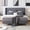 Grey, variant on Morden Fort California King Velvet Upholstered Platform Bed Frame Beige Cream