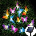 thumbnail image 1 of 12LED Multi-Colour Butterfly Fairy Lights Solar String Lights Outdoor Waterproof 2 Modes Outdoor Garden Decorative for PatioChristmas Party, 1 of 5