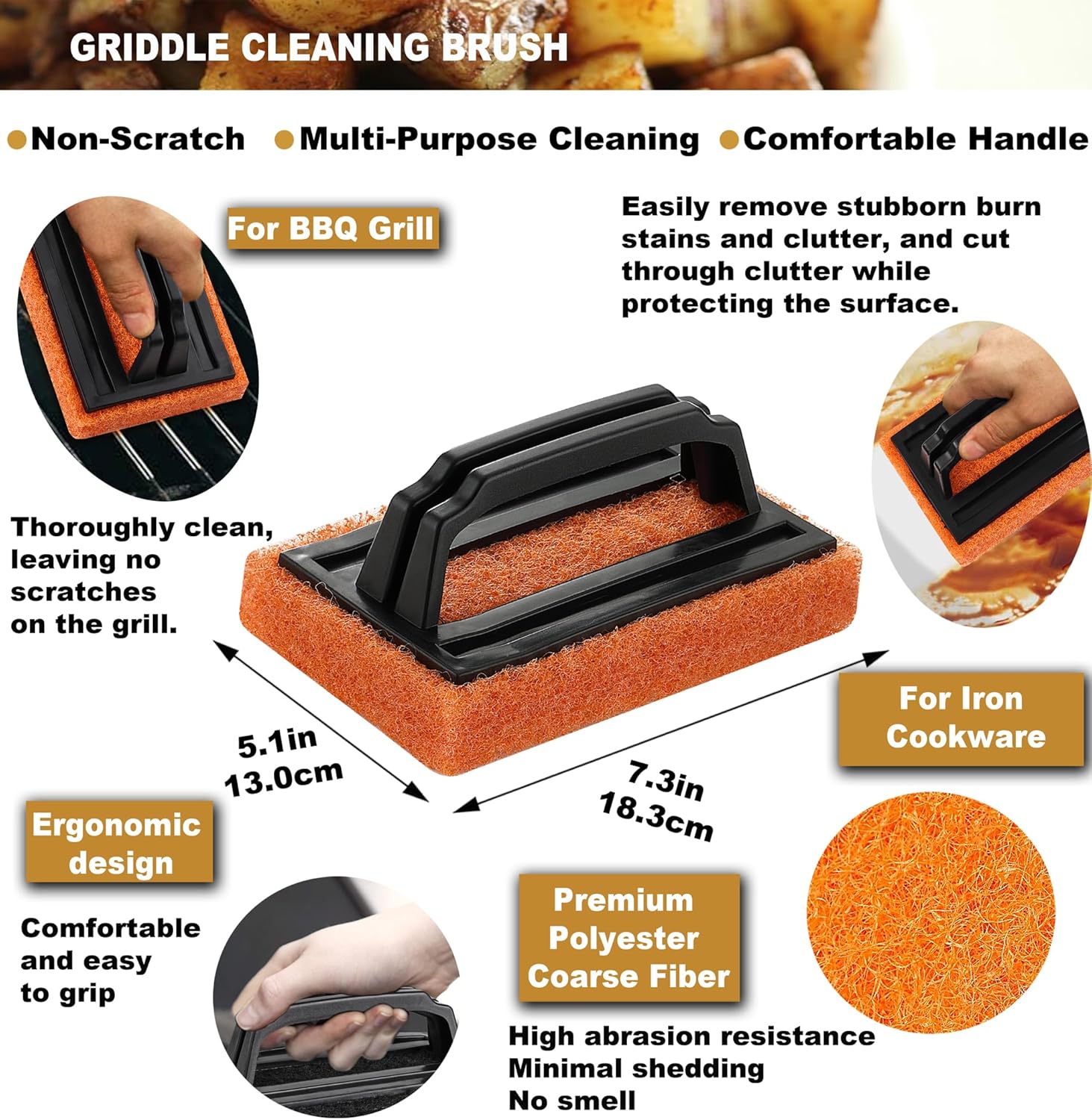 Romanticist 8-Piece Stainless Steel Griddle Tool Set photo 2