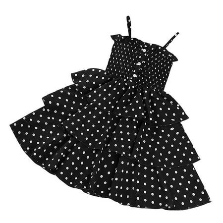 

Rovga Dresses For Girls Dress Sleeveless Polka Dot Child Toddler Baby Princess Printing Girls Suspender Girls Dress Skirt Fashion Clothing