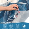 thumbnail image 3 of Yayeee Kitchen Curtains Tier Pair Light Filtering 27"x24" Rod Pocket Short Cafe Window Panel, Deep Blue Flower Pattern, 3 of 7