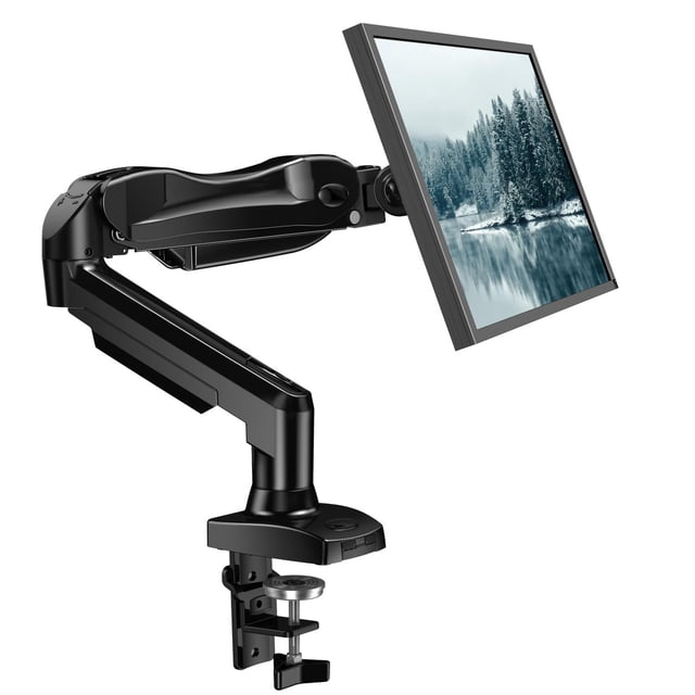 Soporte para Monitor HUANUO Negro Ajustable con Brazo de Resorte de Gas para LCD de 13 a 32 Pulgadas