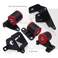 thumbnail image 3 of For 1996-2000 Honda Civic H-Series Engine Swap Conversion Steel Motor Mounts w/ Solid Polyurethane Bushings Kit (Black) - EK EK9 H22 H22A H23 JDM F-Series F20 F22 F23, 3 of 4