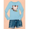 thumbnail image 3 of Cute Kittyboo W Colorful Flags Long Sleeve Toddler -Image by Shutterstock,  5 Toddler, 3 of 4