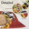 thumbnail image 3 of Cows Sunflowers Pillow Covers King, Spring Botanical Floral Bees Red Barn Soft Brushed Microfiber Breathable Throw Pillow Covers, Pillowcase with Zipper for Couch Sofa Bedroom Living Room 20"x36", 3 of 9