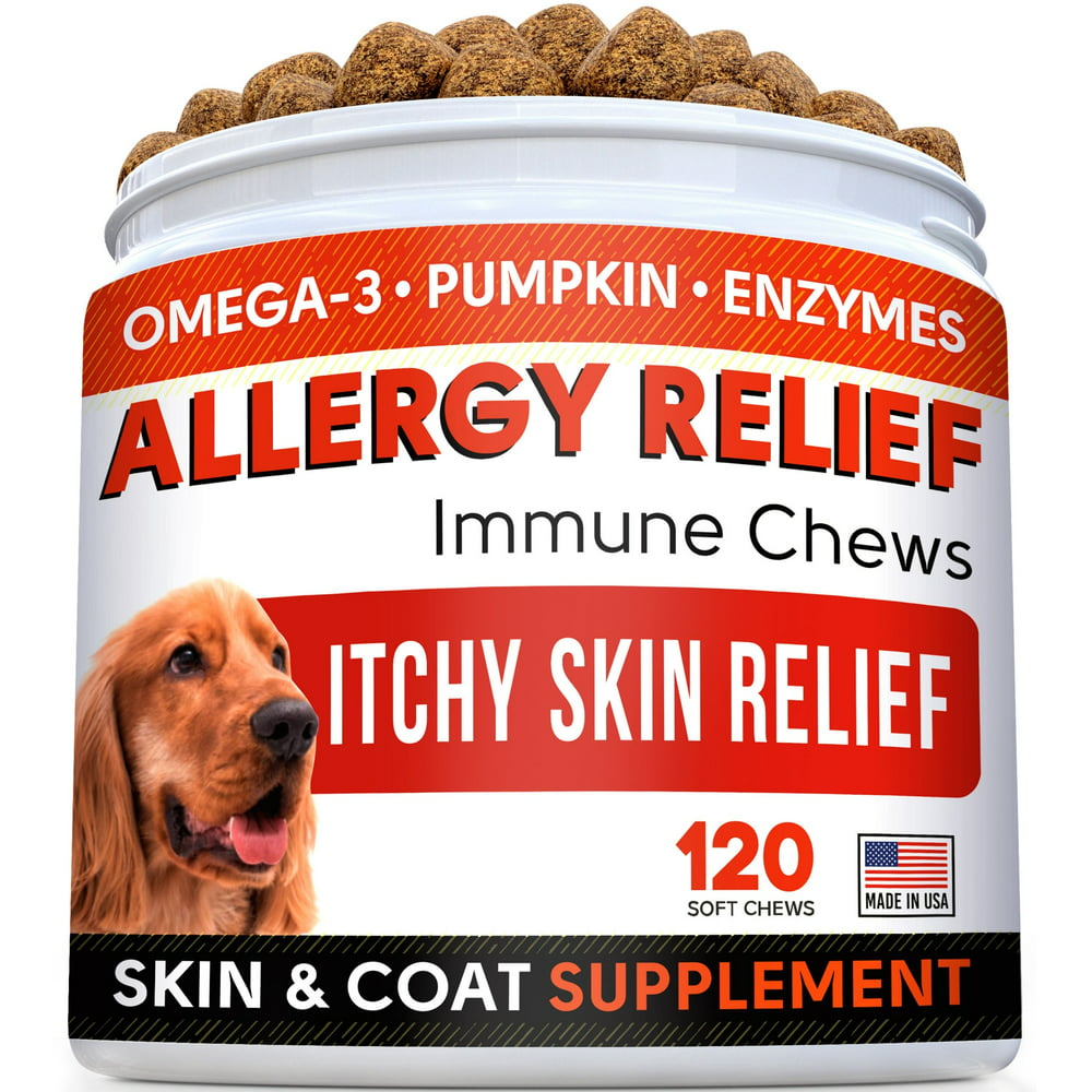 Allergy Relief Dog Treats W Omega 3 Pumpkin Enzymes Turmeric