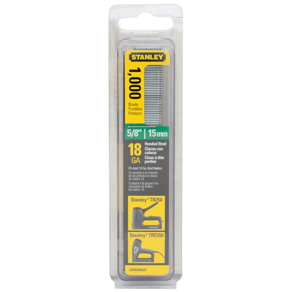Stanley SWKBN625S Brad Nails 5/8", 1,000 Pack, Lot of 5
