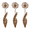 3Pcs Metal Dandelion Garden Stakes A#3, variant on Rusted Dandelion Metal Garden Stakes Vintage Iron Flower Pot Decor Outdoor Indoor Yard Patio Art Gift