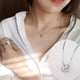 thumbnail image 2 of Dulce collar con microincrustaciones de la letra H, moderno y simple, cadena de clavícula totalmente combinada, collar colgante para mujer, 2 of 6