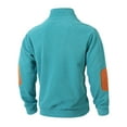 thumbnail image 6 of YLSDY Mens Henley Sweatshirts Big and Tall Quarter Button Crewneck Pullover Outdoor Lightweight Workout Athletic Shirts Sky Blue M, 6 of 9