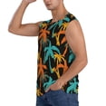 thumbnail image 3 of Goofa Palm Trees Printed Men's Sleeveless T-Shirt - Athletic Gym Workout Tank Top for Men - Moisture-Wicking, UPF 30+ Quick-Dry Muscle Tee-Large, 3 of 8