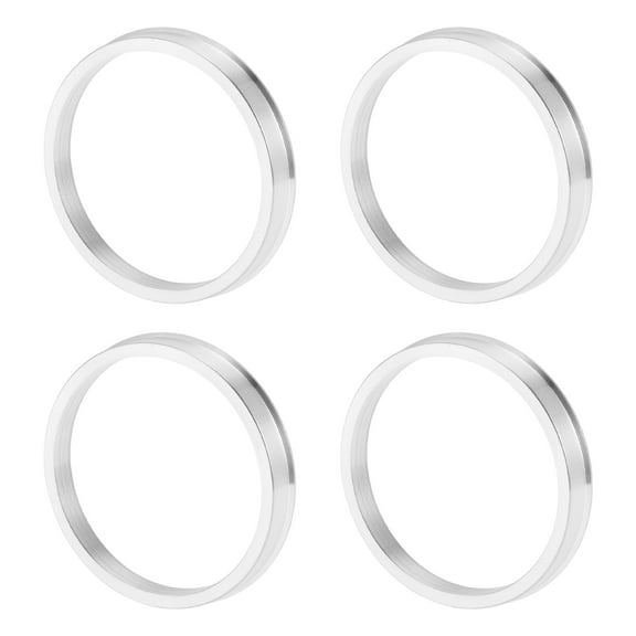 Unique Bargains Car Wheel Hub Centric Rings Wheels Center Shaft Shock Absorbing Hubrings Aluminium Alloy Silver Tone Durable OD 71.1mm to ID 63.6mm