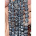 thumbnail image 3 of Cuentas de piedra natural de 6, 8, 10 y 12 mm, color negro y dorado, cuentas redondas de ágata para hacer joyas, pulseras y collares hechos a mano, 15'', 3 of 5