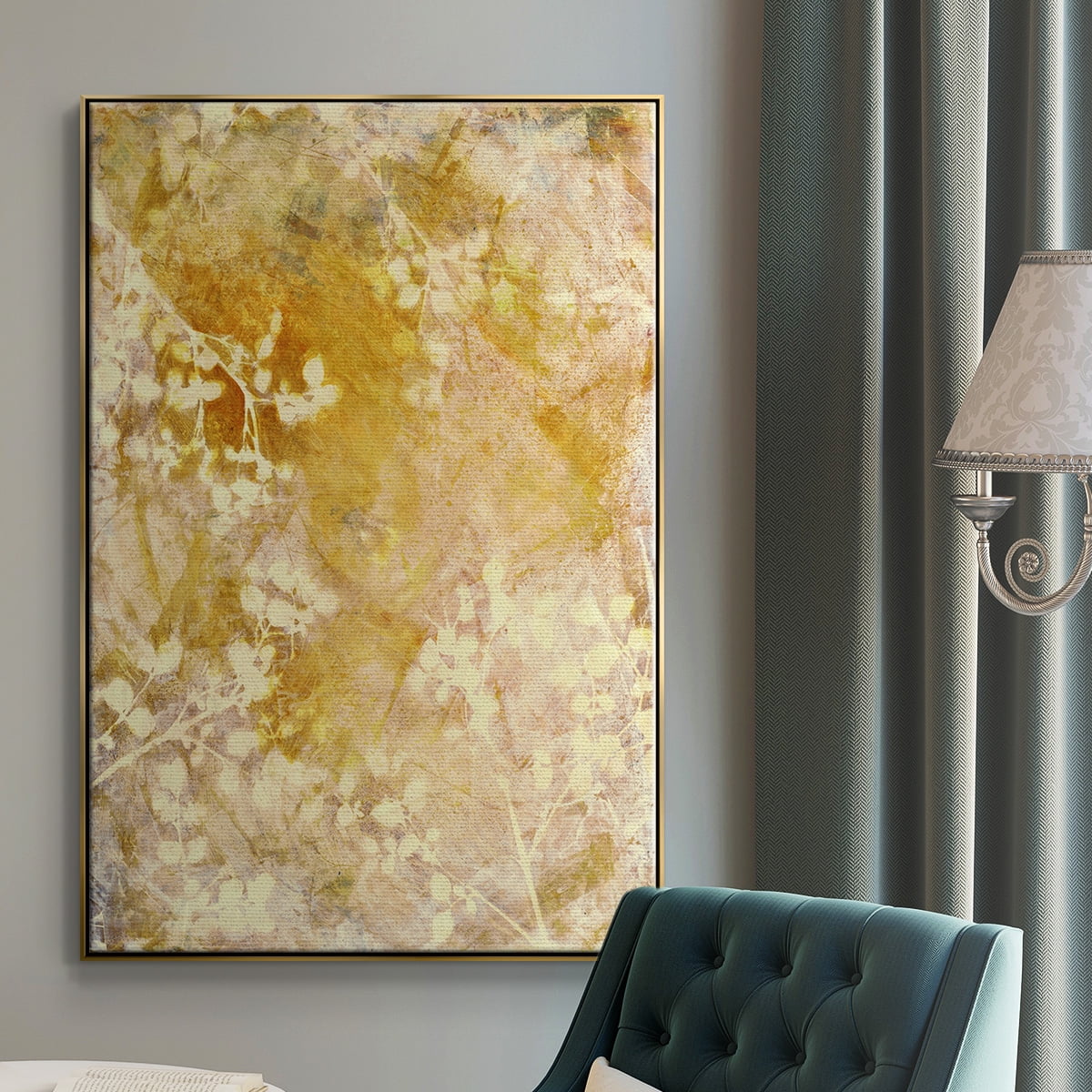 Rise and Shine Framed Premium Gallery Wrapped Canvas - Ready to Hang - 17 x 25 - Gold Floating Frame
