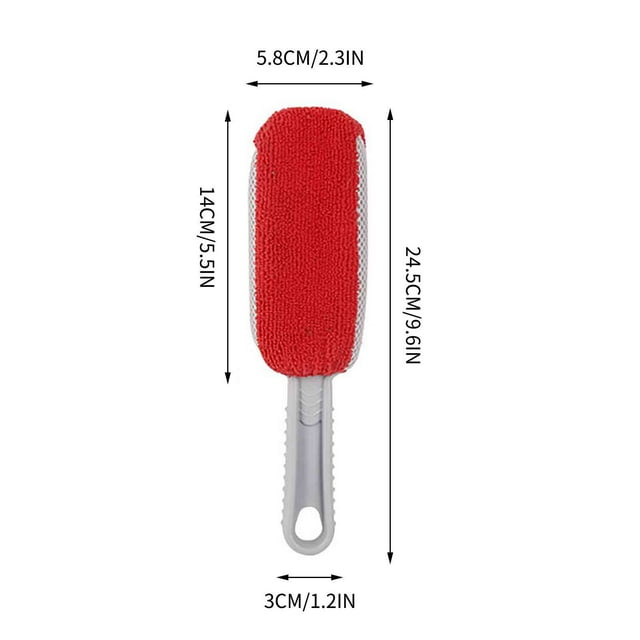 Brosse de Roue de Voiture en Microfibre, Brosse pour Pneus à Long Manche Propre et Brosse pour Moyeu de Roue, Poils Souples pour Enlever la Saleté et la Graisse, Brosse de Lavage de Voiture pour Pneus, Brosse à Long Manche Propre
