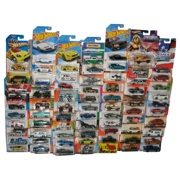 Hot Wheels & Matchbox Mattel Die Cast Toy Cars - (Mixed Lot 72 Cars)