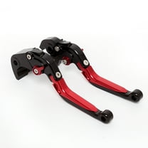 FXCNC Folding Extendable Adjustable Brake Clutch Levers for YFM700 Raptor 700 R 2008-2022, YFZ450 YFZ450R 2008-2021 Red