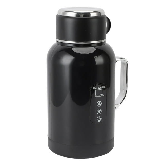 Car Electric Kettle, Fast Heating Car Kettle Water Boiler 304 Stainless Steel 1300ml for Outdoor