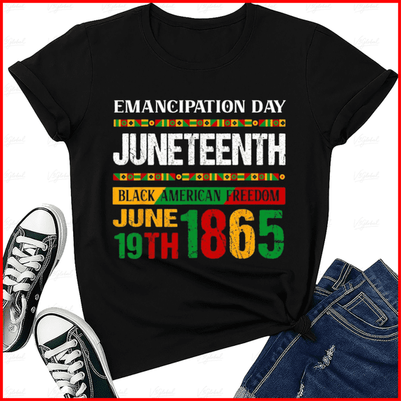 Juneteenth Celebrating Black Freedom 1865 Black History Month Unisex T-Shirt, up to Size 5XL