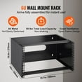 thumbnail image 4 of 6U Wall Mount Network Rack, 14 Inch Depth, 50 lbs Capacity - Server Rack with Cage Nuts for IT Equipment & Network Switches, 4 of 7