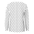 thumbnail image 6 of Trendy Sweatshirts for Women Casual Long Sleeve Sweatshirt Crew Neck Cute Pullover Oversized Polka Dot Graphic Sweatshirts Ladies Fall Winter Clothes Loose Fitting Hooded Sweaters with Pocket, 6 of 6