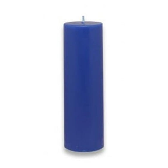 CPZ-121-24 2 x 6 in. Blue Pillar Candle -24pcs-Case - Bulk