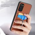 thumbnail image 6 of Carbon Fiber Patterned Case for Samsung S20, Wallet case with [360°Rotation Ring Kickstand] Credit Card Holder,PU Leather Shockproof Cover Women Men for Samsung Galaxy S20, Brown, 6 of 8