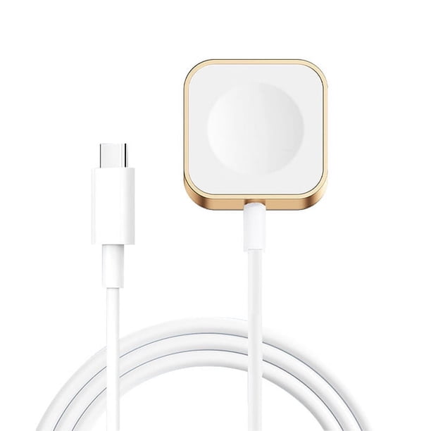 DQrwqpou Base Carga Magnética Tipo C Con Cable para Apple Watch Ultra 49 Mm / 8 7 6 (con Cable Dorado)