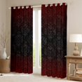 thumbnail image 2 of Homewish Rustic Victorian Floral Black Out Curtains,Red Black Damask Curtains Pack of 2 (42x63 Each),Baroque Flower Bedroom Curtains For Adult,Breathable Home Decor, 2 of 6