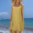 thumbnail image 2 of Daznico Robes pour Femmes Ajustées et Flattées, Robe de Plage Unie Sans Manches Dos Nu Camisole de Plage Mini, Robes pour Femmes, 2 of 8