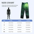 thumbnail image 2 of Cauagu Green Night Sky Moon Branches Mens Pajama Pants Sleep & Lounge Pants,PJ Bottoms with Pockets-Large, 2 of 7