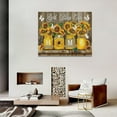 thumbnail image 2 of Sunflower Wall Art Farmhouse Flowers Wall Decor God Bless Our Home Pictures Painting Print Framed Rustic Artwork for Bathroom Living Room Bedroom 16''x20'', 2 of 6