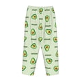thumbnail image 5 of Disketp Green Avocado Print Women'S Comfy Pajama Pants Casual Drawstring Palazzo Lounge Wide Leg Pants, 5 of 9