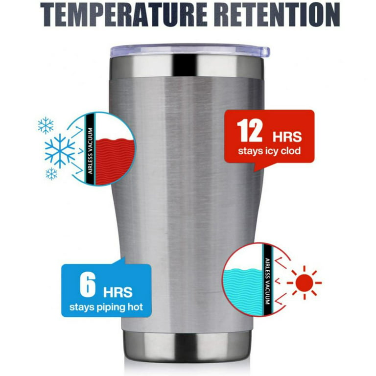 Travel Tumblers Stainless Steel Coffee Mug 20 oz BPA Free Double Wall  Vacuum Insulated for Hot or Cold Beverages with Spill-Proof Slide Lid by  Vertall
