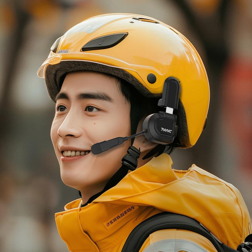 Bluetooth Helmet Headset with Noise Reduction and 40mm Stereo Speakers, Wireless Motorcycle Headset with IPX6 Waterproof and Voice Control