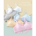 thumbnail image 6 of 4 Pack Big Girls' Training Bra Flex Fit Seamless Wireless Light Girl Training Bra Training Bras Padded Bras for Girls 10-16, 6 of 6