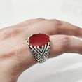 thumbnail image 6 of Carnelian Mans Ring, Natural Carnelian Gents Ring, Birthstone Silver Jewelry, 925 Silver Ring, Birthday Gift, Heavy Mens Ring, Arabic Design, Oxidized Mans Ring, Christmas, Turkey Mens Signet Ring, 6 of 8