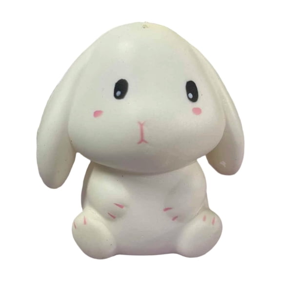Cartoon Bunny Slow Rebound Squishy Fidget Toys for Adults, PU Memory Foam Tactile Gadget, Indoor Desktop Sensory Decor Accessory Black Red 1 Pack