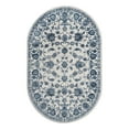 thumbnail image 2 of Unique Loom Boston Collection Area Rug - Floral (5' 3" x 8' Oval White Blue/Gray), 2 of 6