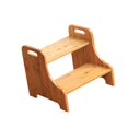 thumbnail image 4 of Lipstore Wood Step Stool Furniture Portable Two Step Stool for Adults Kitchen Nursery, 4 of 8