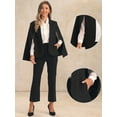 thumbnail image 2 of DARING DIVA Women's Cape Sleeve Blazer Work Open Front Jacket Coat XS Black, 2 of 6