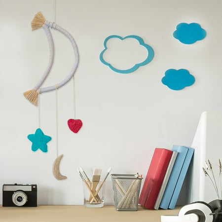 

TALKVE Simple lightweight and wear resistant Woven Moon Wool Star Pendant Bedroom Living Room Creative Pendant Pendant Decorative Crafts