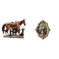 thumbnail image 1 of Figura de caballo,Figura coleccionable de caballo en miniatura,Marco de fotos,Marco de fotos para decoración del hogar. Exhibidor de fotos.,Marco de fotos de resina,diseño vintage. Marco para, 1 of 8