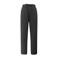 thumbnail image 1 of Pantalones cortos de lino de cintura alta y pierna ancha para mujer: pantalones boho palazzo informales para la playa, poliéster, cintura elástica, tallas S-XXXXXL., 1 of 3