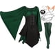 thumbnail image 1 of 5 paquetes de disfraz de hada elfo renacentista tradicional irlandés vikingo vestido hada elfo oreja para Halloween Cosplay fiesta de disfraces (mediano), 1 of 4