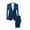 Navy, variant on Men's Suits 3 Pieces Slim Fit One Button Solid Suit Blazers for Business Wedding Formal Prom Blazer Coat & Shirt & Pant Set