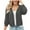 #H-Gray, variant on Womens 3/4 Sleeve Cropped Cardigan Knit Sweaters Lightweight Open Front BLouses